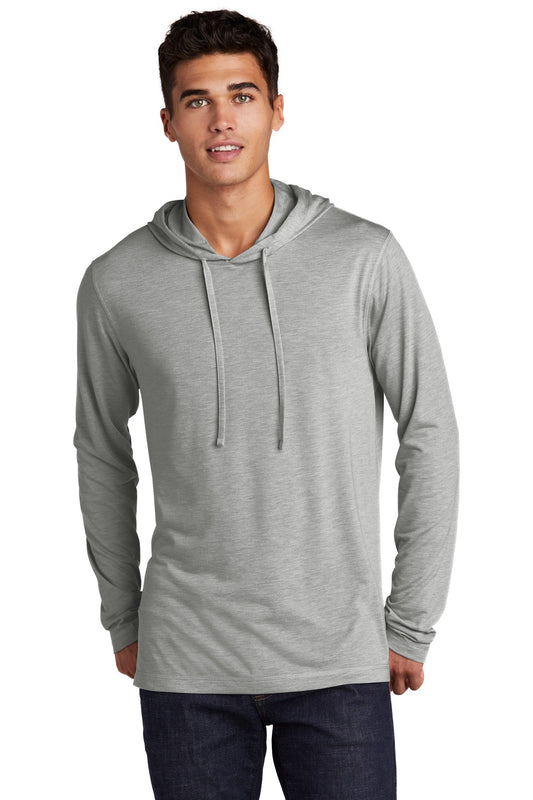 Sport-Tek  PosiCharge  Tri-Blend Wicking Long Sleeve Hoodie ST406 Light Grey Heather
