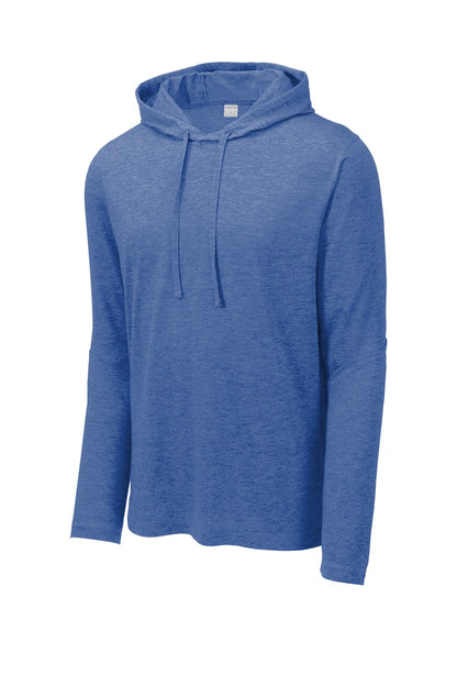 Sport-Tek  PosiCharge  Tri-Blend Wicking Long Sleeve Hoodie ST406 True Royal Heather