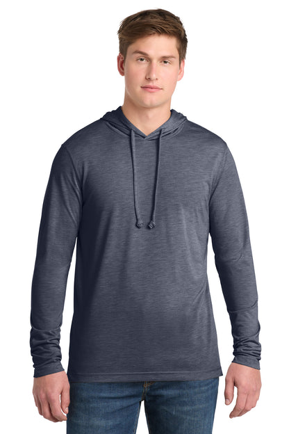 Sport-Tek PosiCharge Tri-Blend Wicking Long Sleeve Hoodie ST406 True Navy Heather