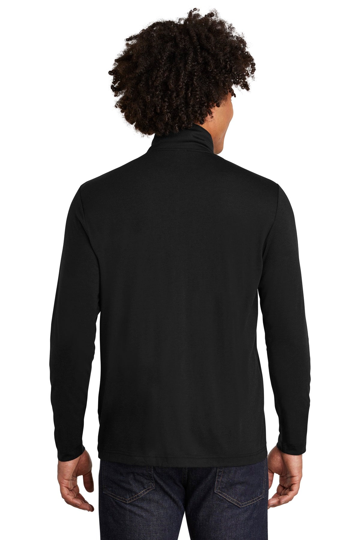 Sport-Tek  PosiCharge  Tri-Blend Wicking 1/4-Zip Pullover. ST407 Black Triad Solid