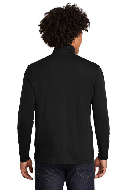 Sport-Tek  PosiCharge  Tri-Blend Wicking 1/4-Zip Pullover. ST407 Black Triad Solid