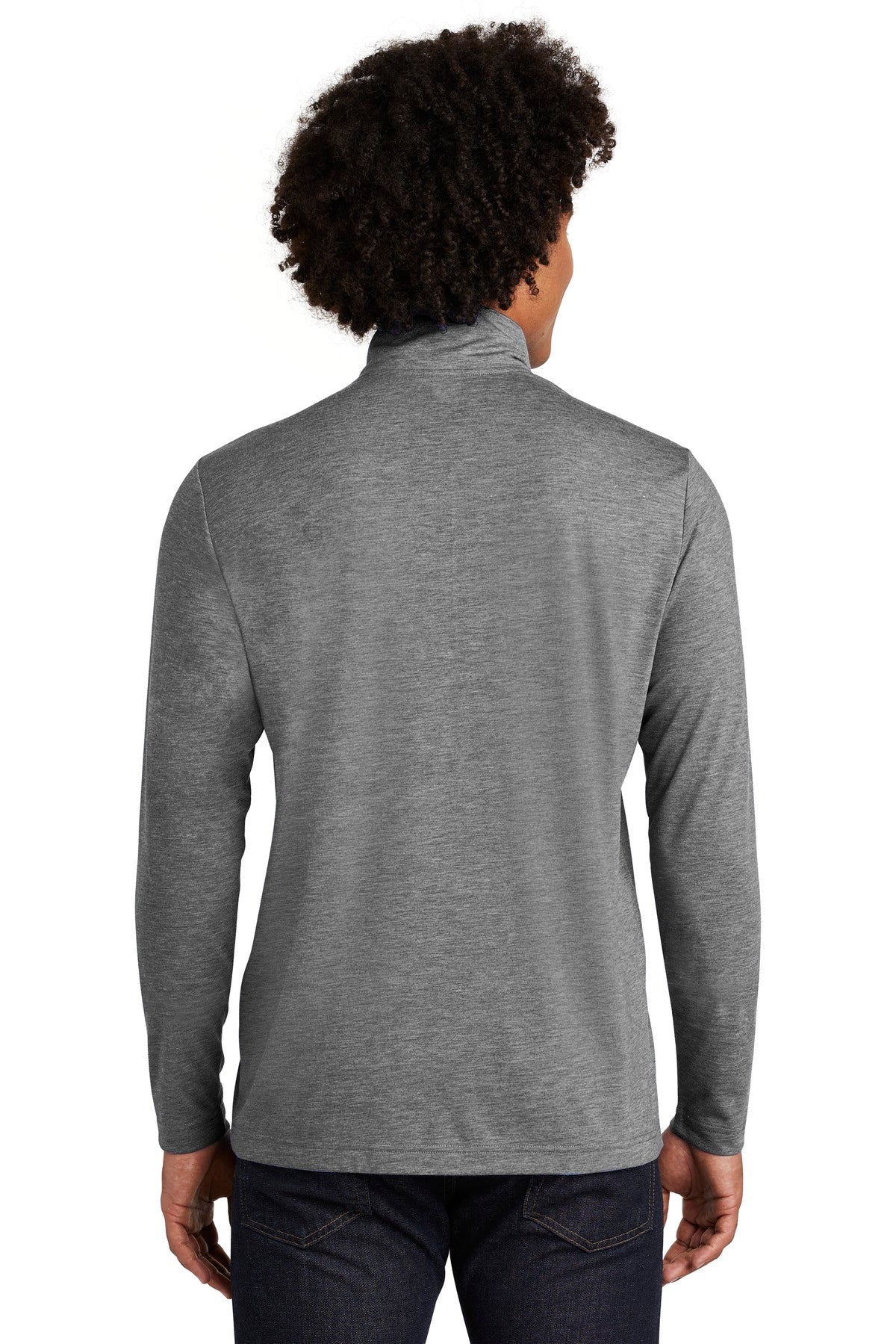 Sport-Tek  PosiCharge  Tri-Blend Wicking 1/4-Zip Pullover. ST407 Dark Grey Heather