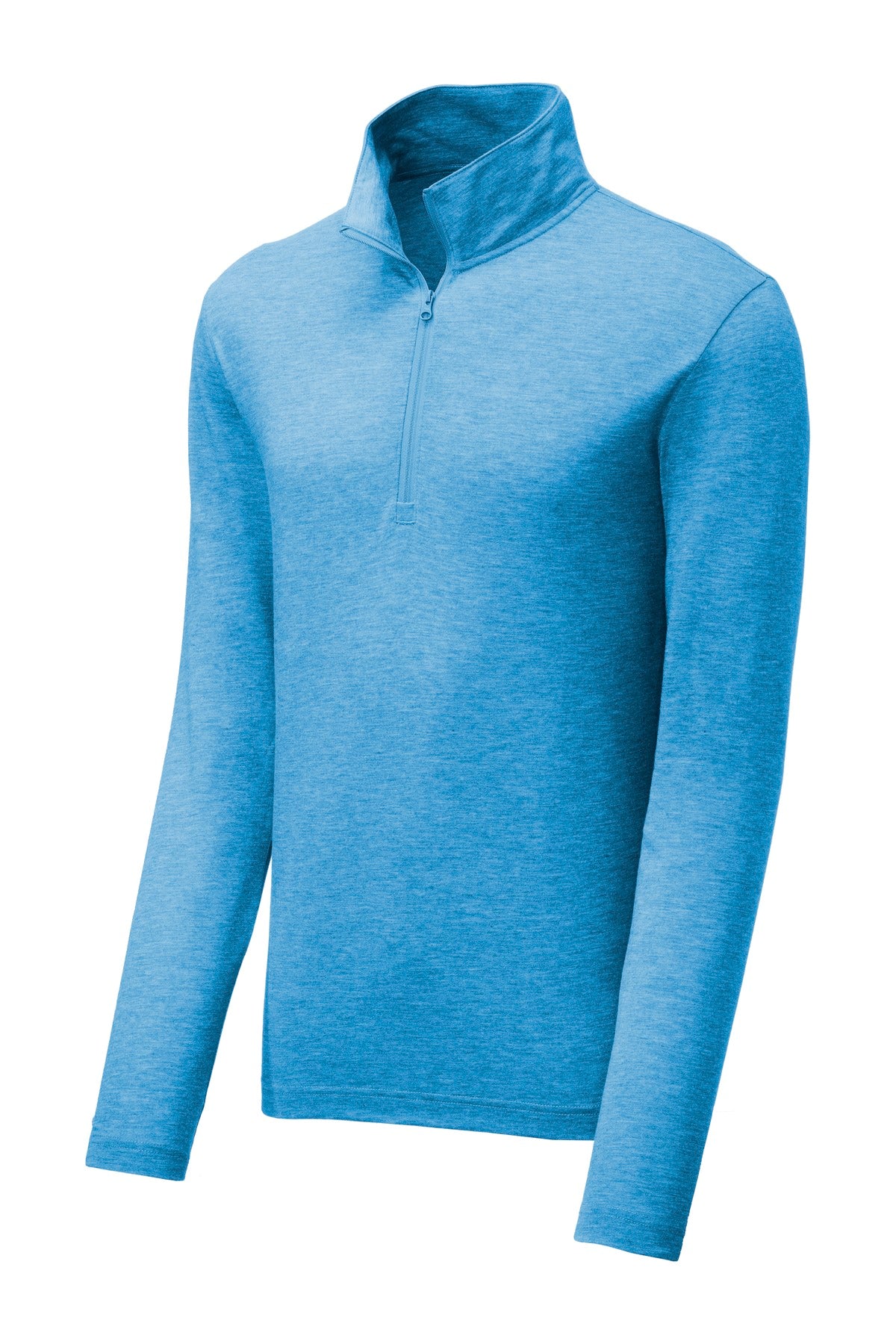 Sport-Tek  PosiCharge  Tri-Blend Wicking 1/4-Zip Pullover. ST407 Pond Blue Heather