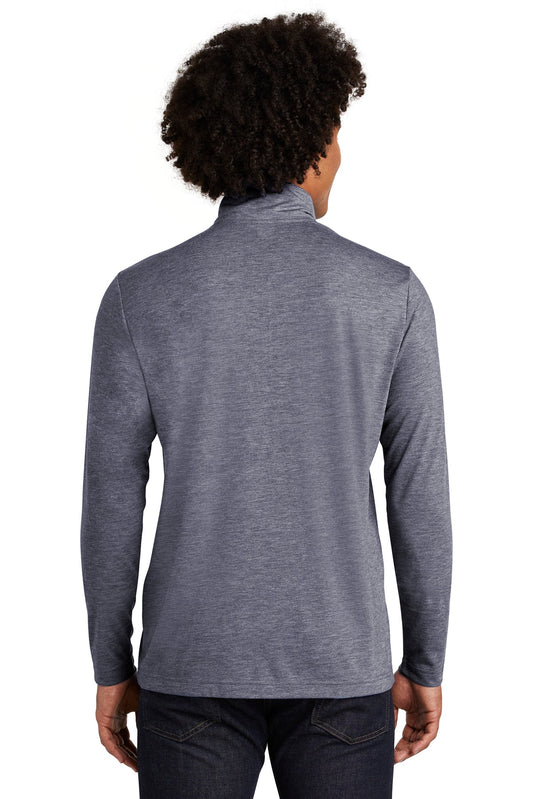 Sport-Tek  PosiCharge  Tri-Blend Wicking 1/4-Zip Pullover. ST407 True Navy Heather