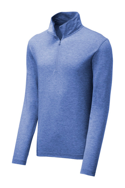 Sport-Tek  PosiCharge  Tri-Blend Wicking 1/4-Zip Pullover. ST407 True Royal Heather