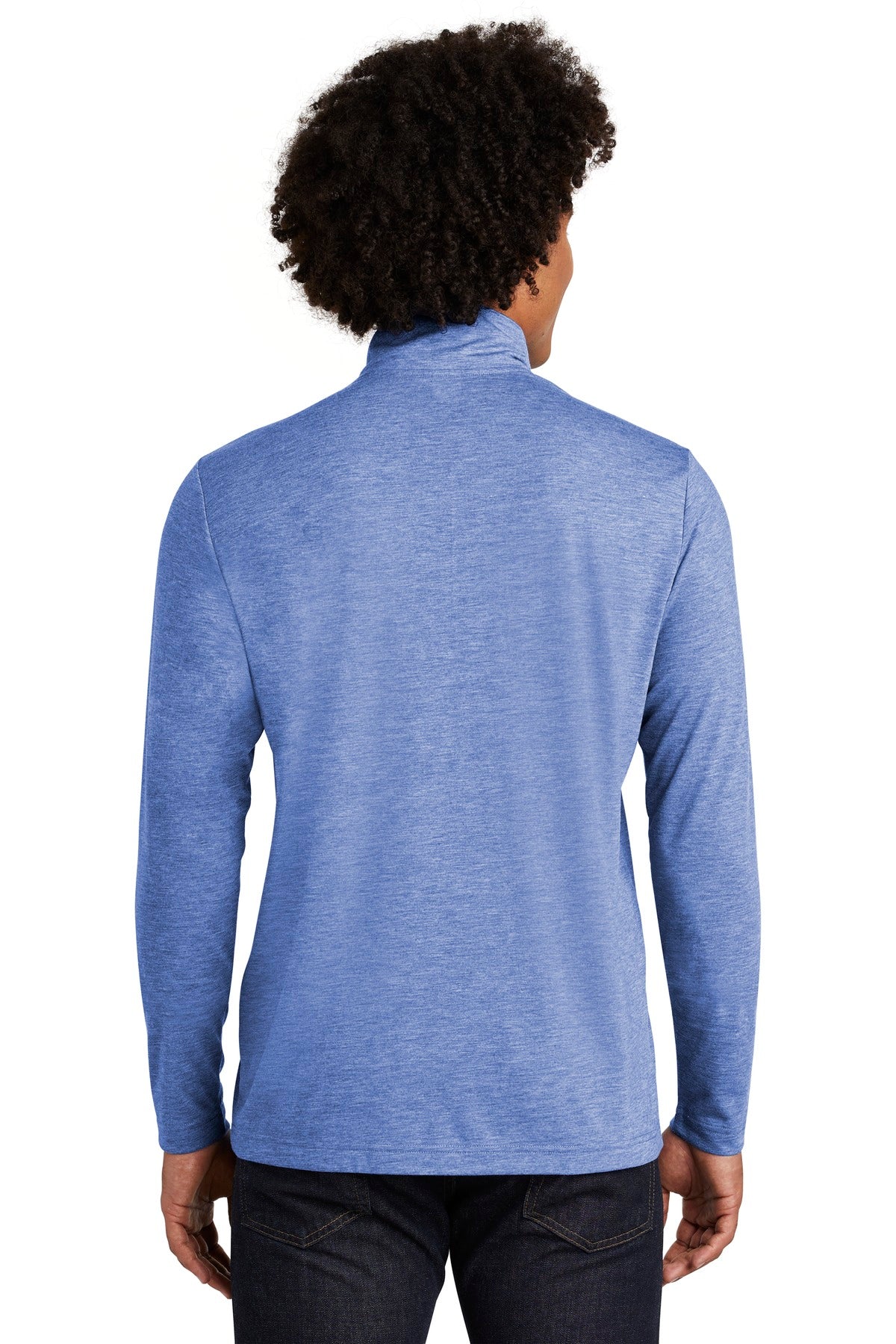 Sport-Tek  PosiCharge  Tri-Blend Wicking 1/4-Zip Pullover. ST407 True Royal Heather