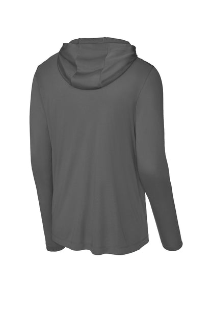 Sport-Tek Posi-UV Pro Long Sleeve Hoodie ST420LSH Dark Smoke Grey
