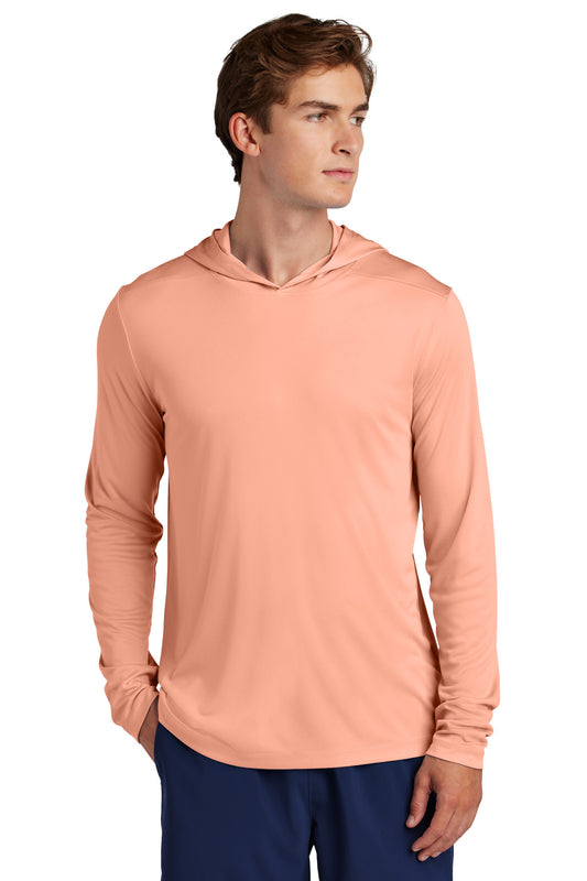 Sport-Tek Posi-UV Pro Long Sleeve Hoodie ST420LSH Soft Coral