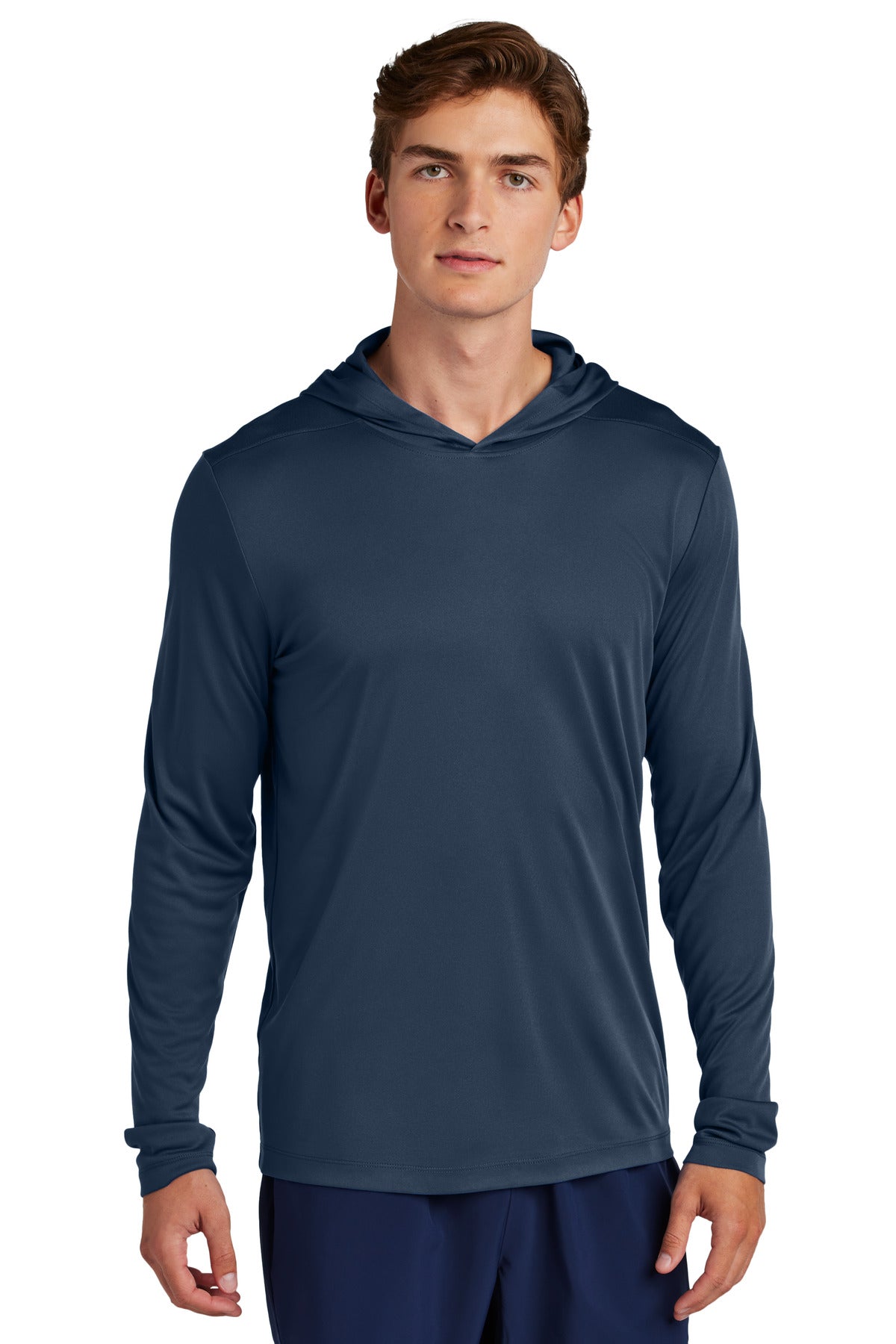 Sport-Tek Posi-UV Pro Long Sleeve Hoodie ST420LSH True Navy