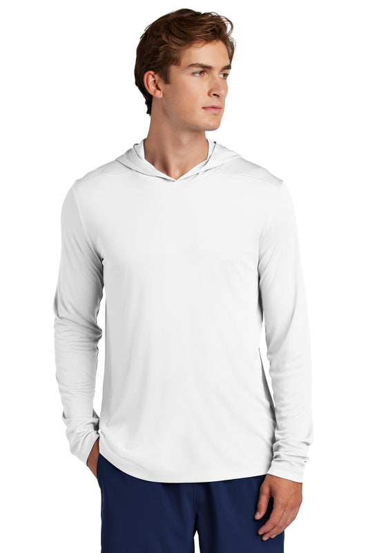 Sport-Tek Posi-UV Pro Long Sleeve Hoodie ST420LSH White