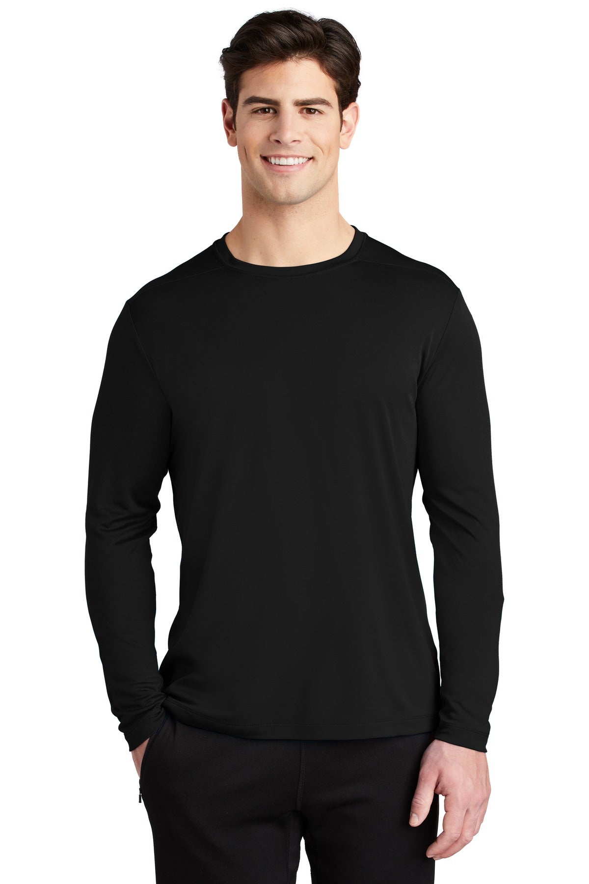 Sport-Tek  Posi-UV Pro Long Sleeve Tee. ST420LS Black