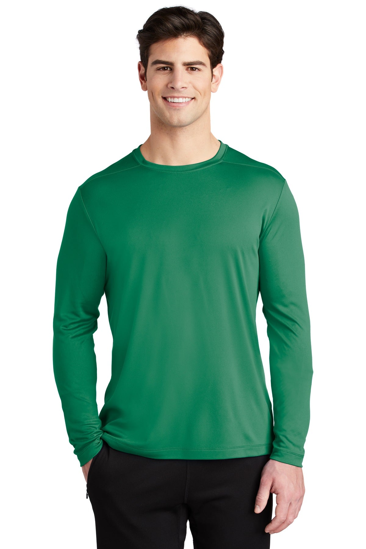 Sport-Tek  Posi-UV Pro Long Sleeve Tee. ST420LS Kelly Green