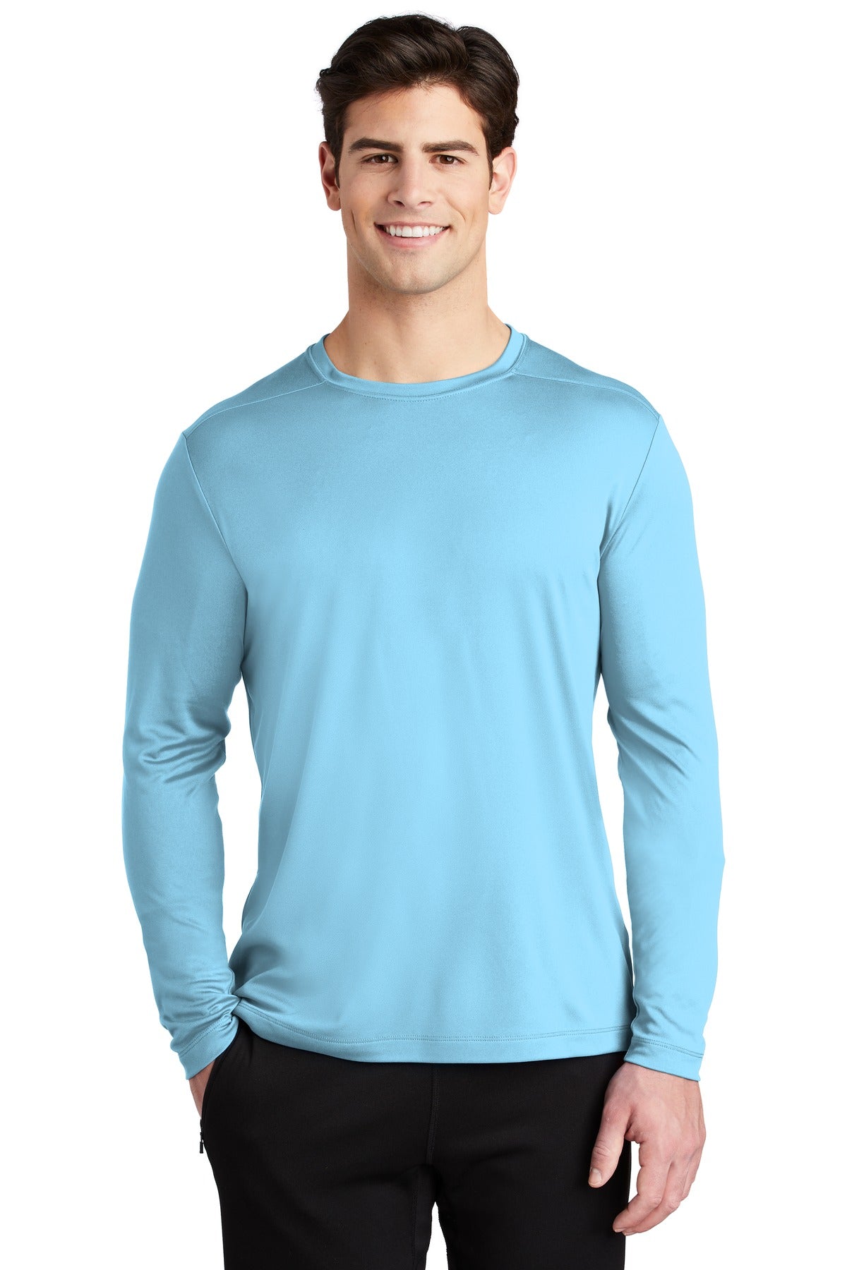Sport-Tek  Posi-UV Pro Long Sleeve Tee. ST420LS Light Blue
