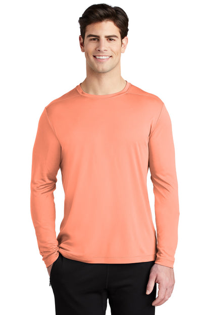 Sport-Tek  Posi-UV Pro Long Sleeve Tee. ST420LS Soft Coral