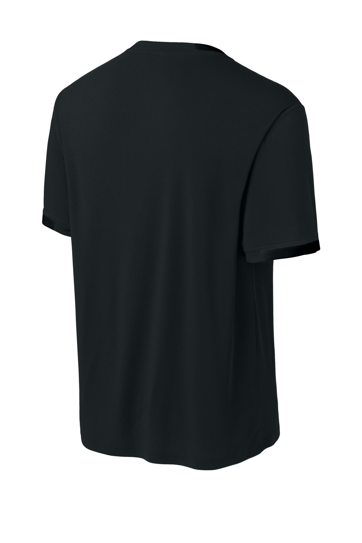 Sport-Tek Club Short Sleeve Crew ST440 Black/ Deep Red