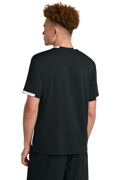 Sport-Tek Club Short Sleeve Crew ST440 Black/ White