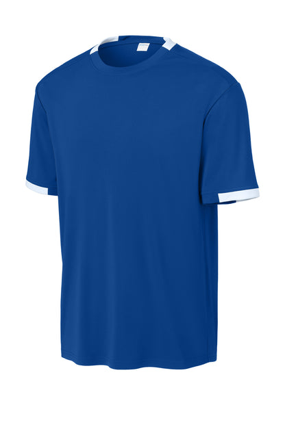 Sport-Tek Club Short Sleeve Crew ST440 True Royal/ White