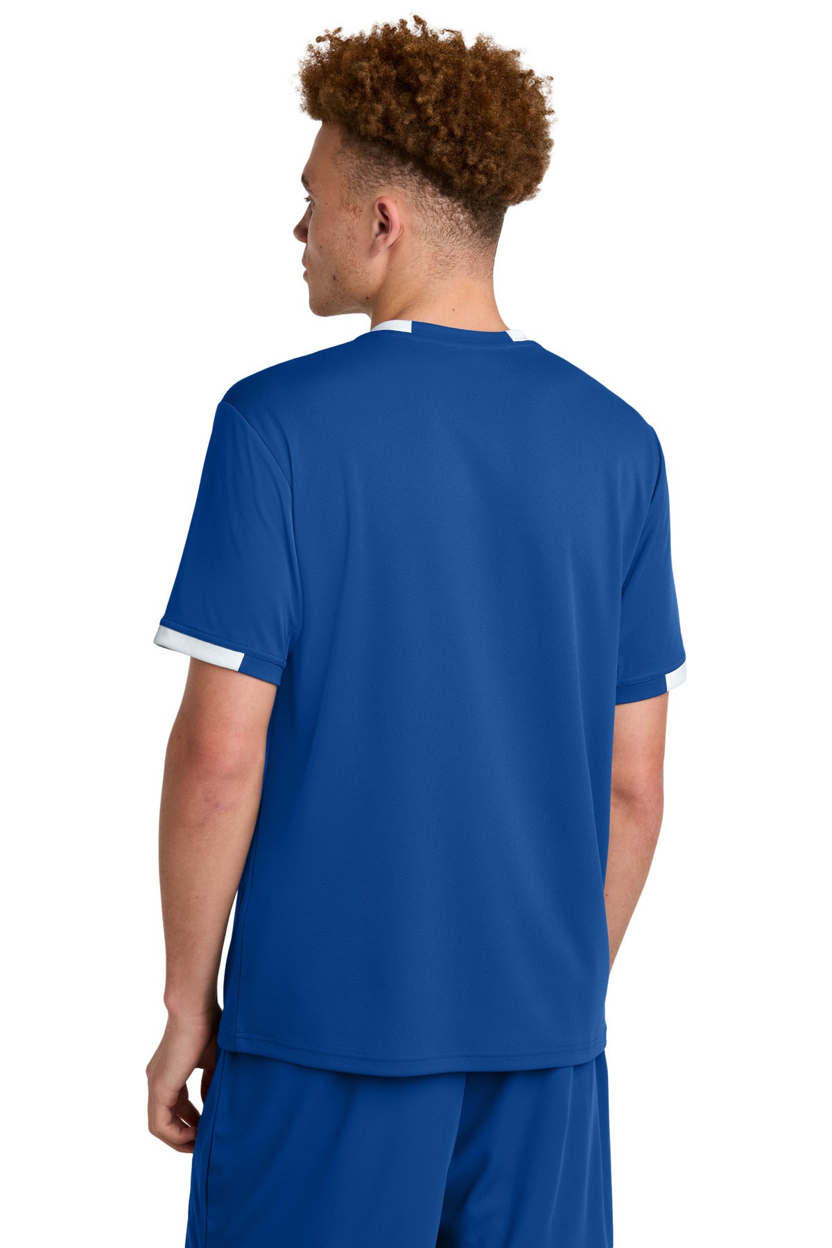 Sport-Tek Club Short Sleeve Crew ST440 True Royal/ White