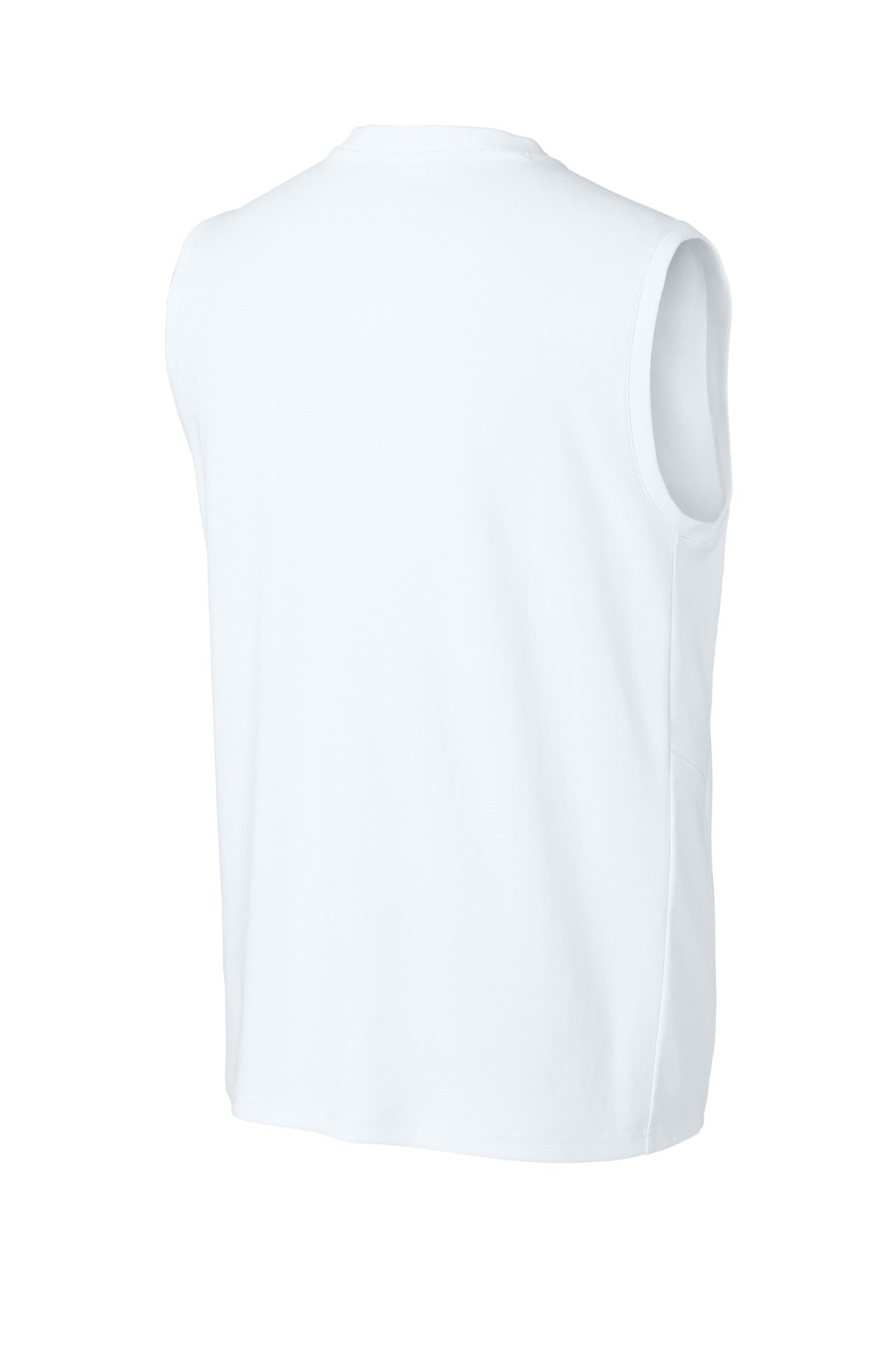 Sport-Tek Club Sleeveless V-Neck ST441 White/ White