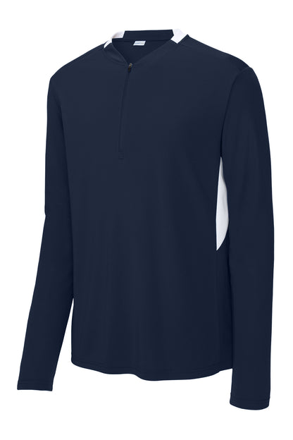 Sport-Tek Club 1/4-Zip Pullover ST443 True Navy/ White
