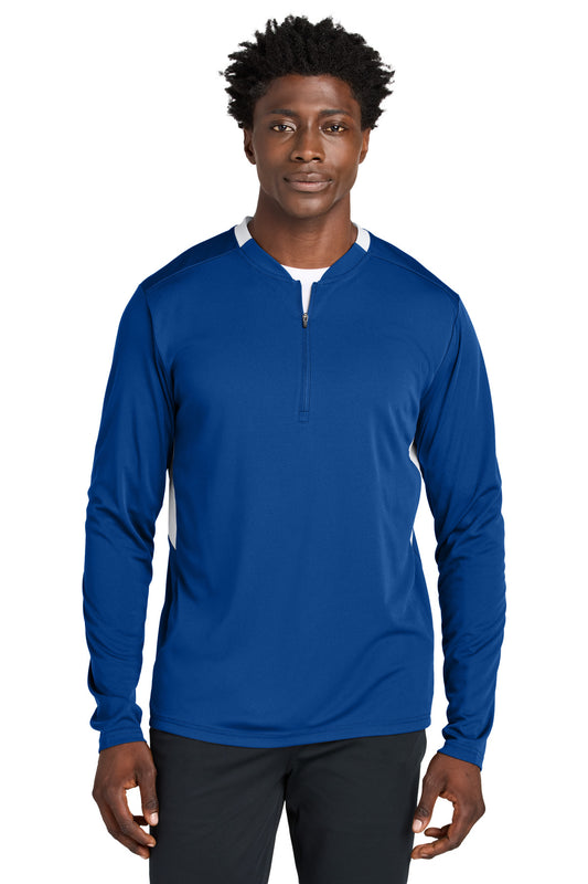 Sport-Tek Club 1/4-Zip Pullover ST443 True Royal/ White