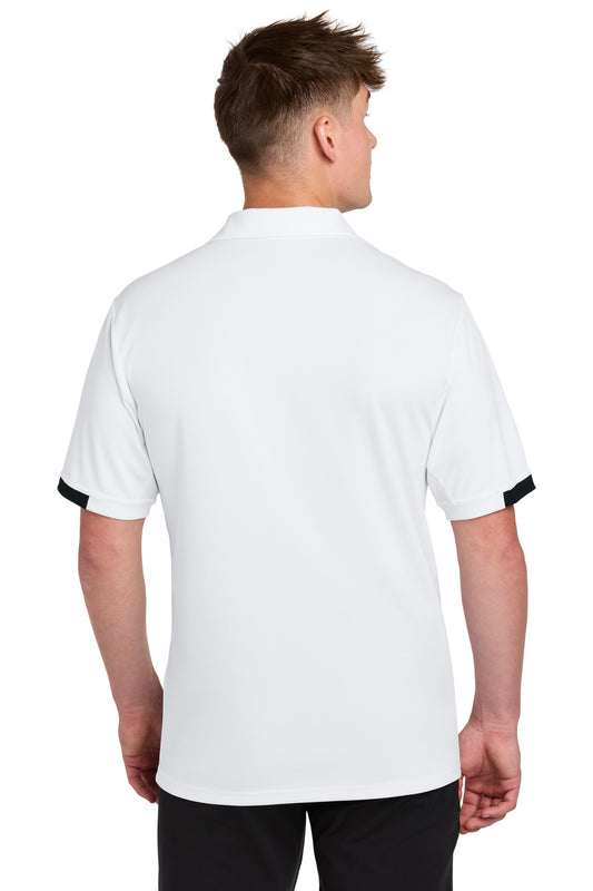 Sport-Tek Club Colorblock Polo ST444 White/ Black