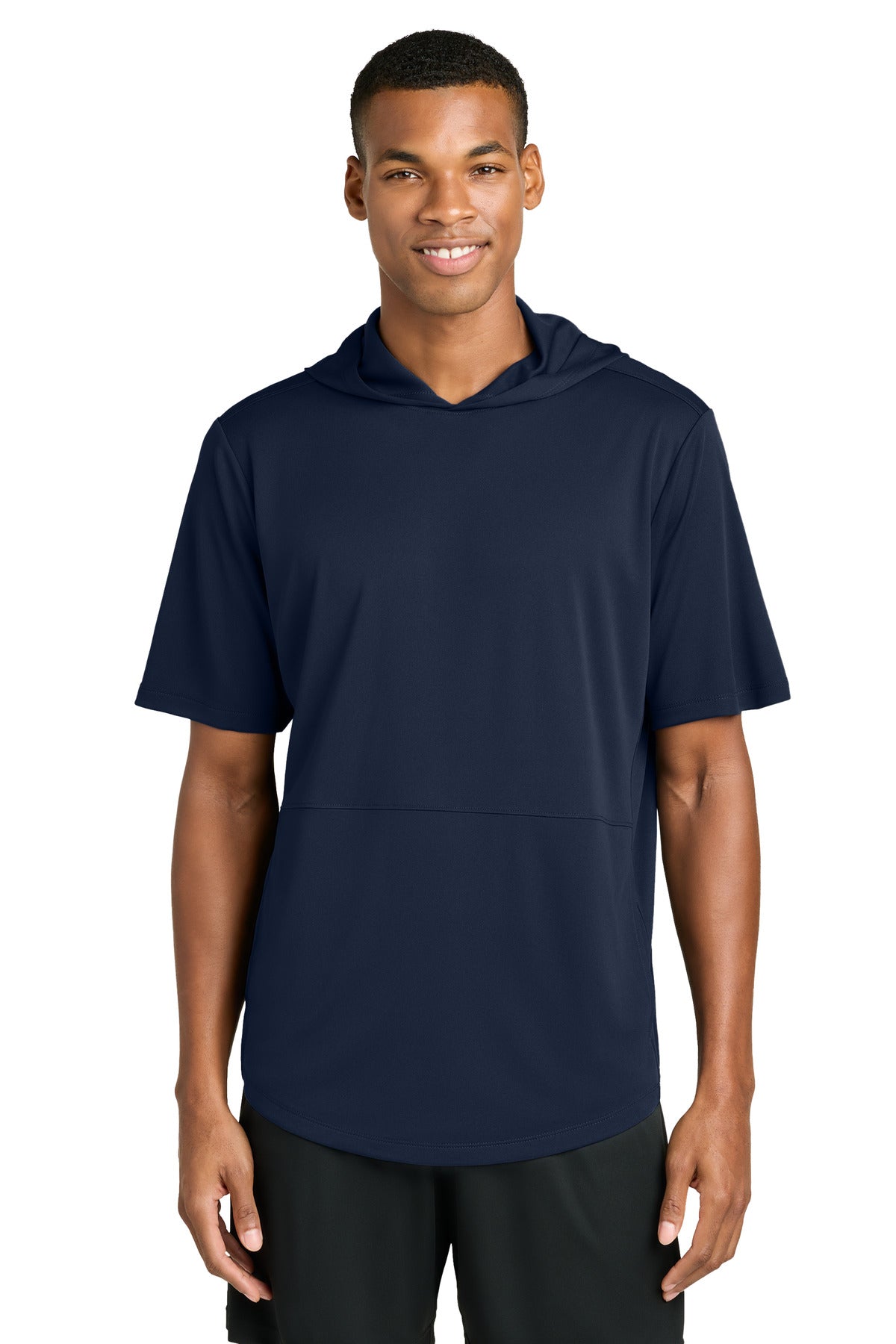 Sport-Tek Club Short Sleeve Hoodie ST445 True Navy