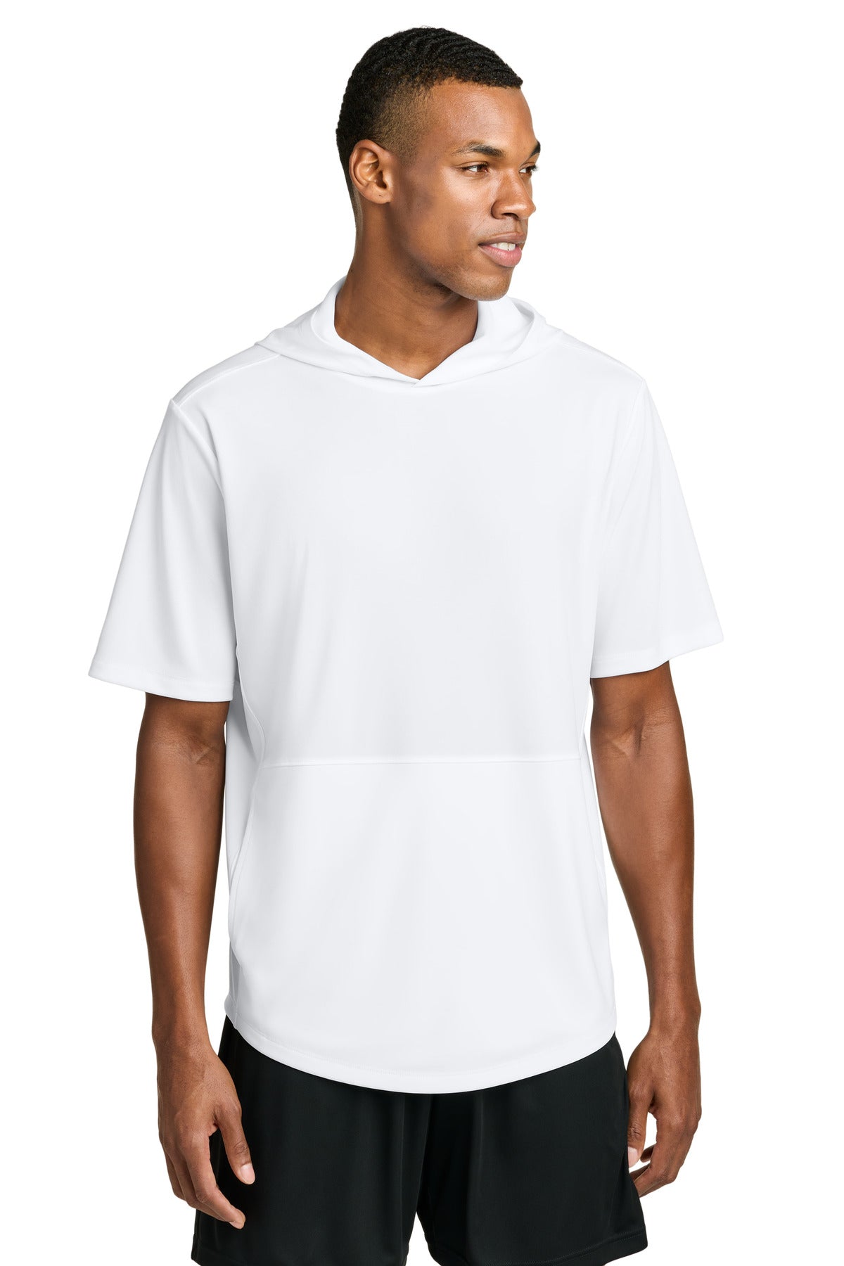 Sport-Tek Club Short Sleeve Hoodie ST445 White