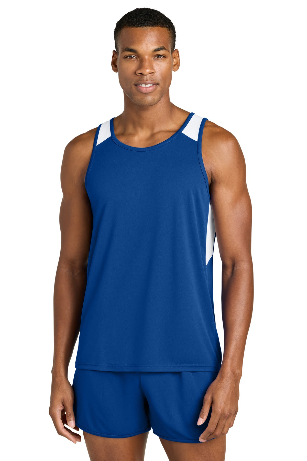 Sport-Tek Club Track Tank ST446 True Royal/ White