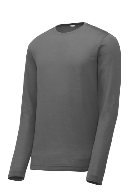 Sport-Tek Long Sleeve PosiCharge Competitor Cotton Touch Tee. ST450LS Dark Smoke Grey