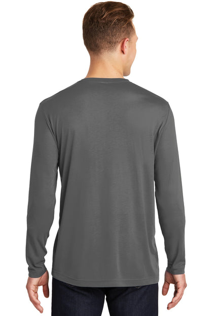 Sport-Tek Long Sleeve PosiCharge Competitor Cotton Touch Tee. ST450LS Dark Smoke Grey