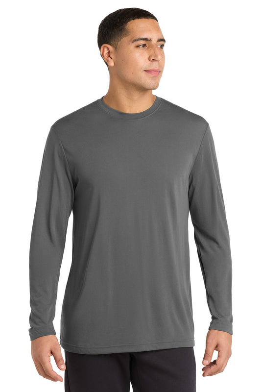 Sport-Tek Long Sleeve PosiCharge Competitor Cotton Touch Tee ST450LS Dark Smoke Grey