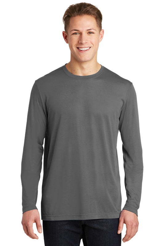 Sport-Tek Long Sleeve PosiCharge Competitor Cotton Touch Tee. ST450LS Dark Smoke Grey