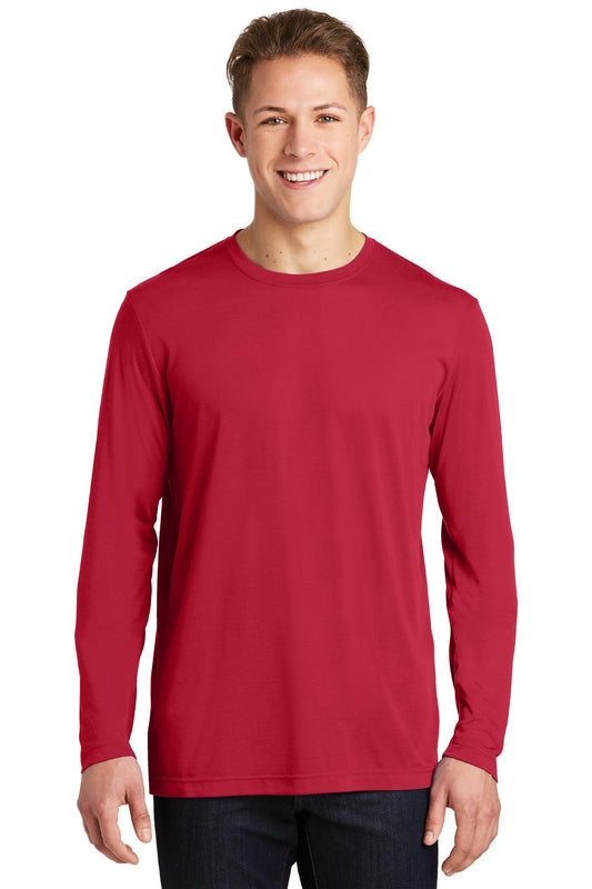 Sport-Tek Long Sleeve PosiCharge Competitor Cotton Touch Tee. ST450LS Deep Red