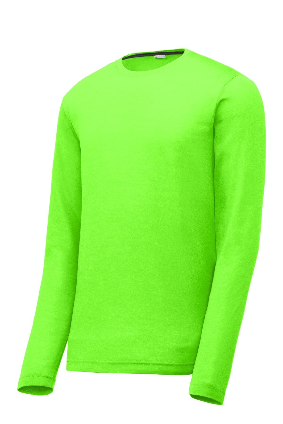 Sport-Tek Long Sleeve PosiCharge Competitor Cotton Touch Tee. ST450LS Neon Green