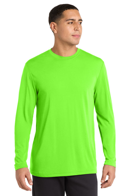 Sport-Tek Long Sleeve PosiCharge Competitor Cotton Touch Tee ST450LS Neon Green