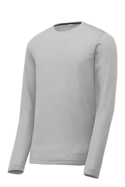 Sport-Tek Long Sleeve PosiCharge Competitor Cotton Touch Tee. ST450LS Silver