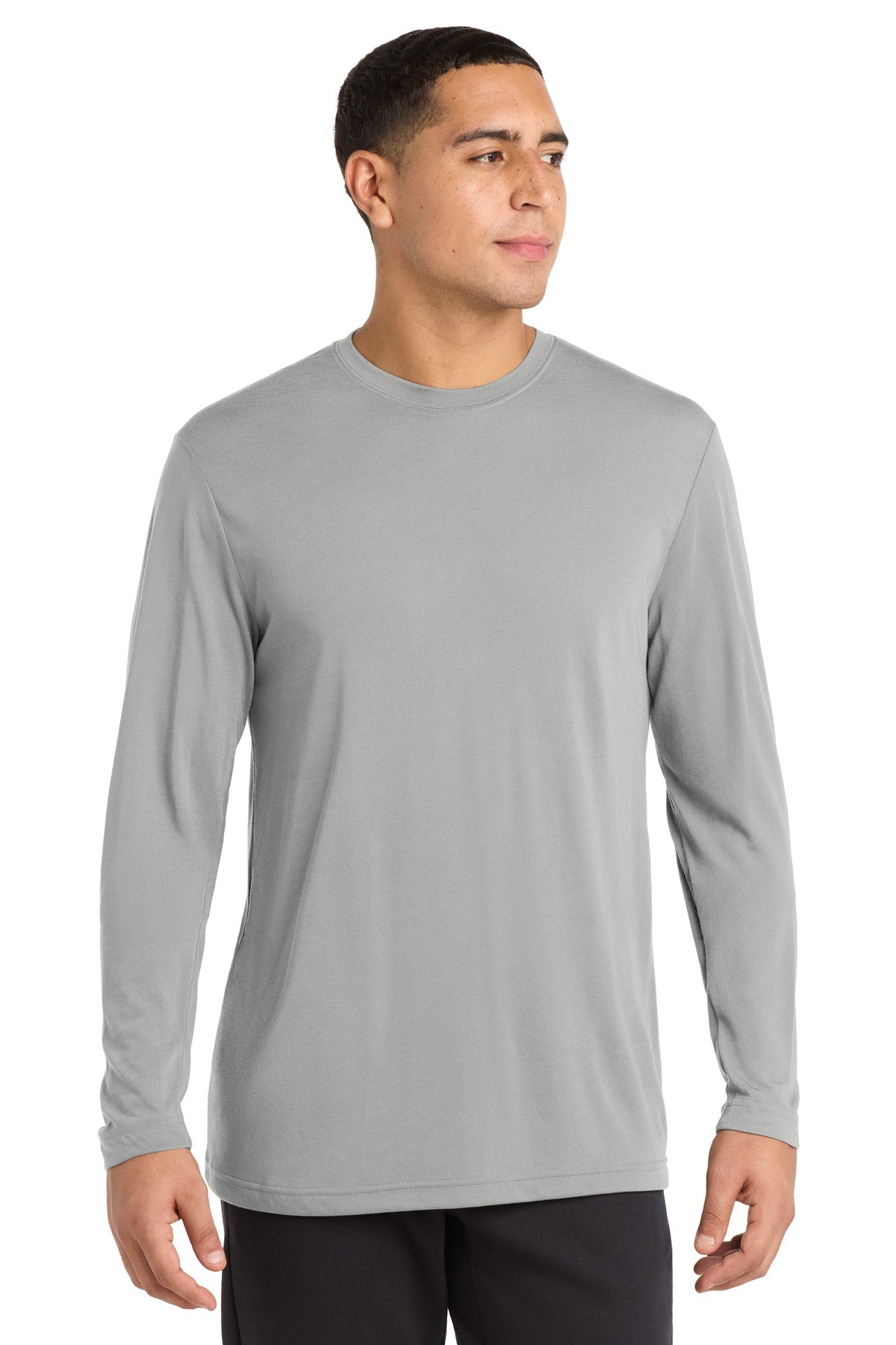 Sport-Tek Long Sleeve PosiCharge Competitor Cotton Touch Tee ST450LS Silver