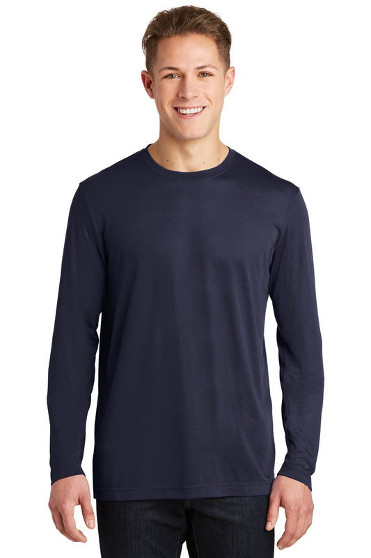 Sport-Tek Long Sleeve PosiCharge Competitor Cotton Touch Tee. ST450LS True Navy