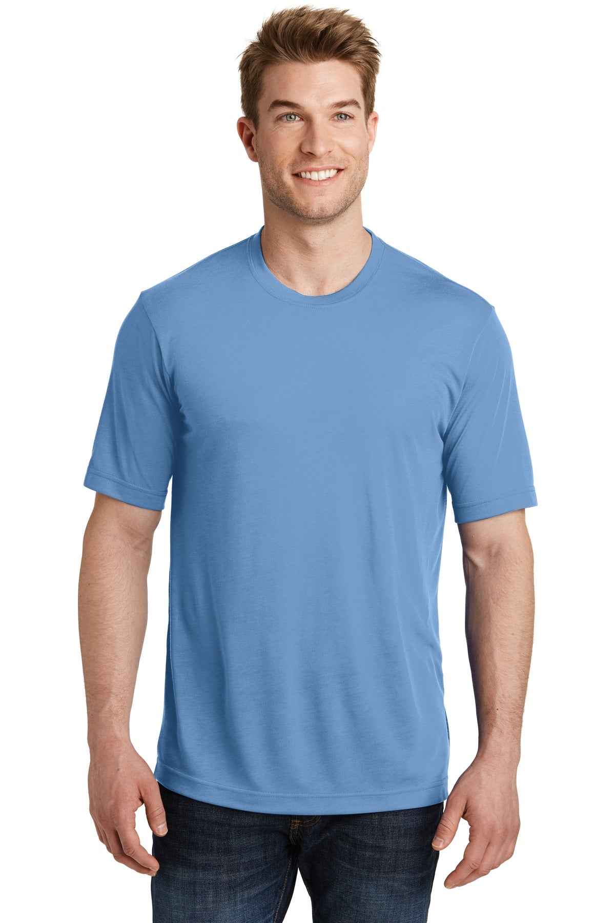 Sport-Tek PosiCharge Competitor Cotton Touch Tee. ST450 Carolina Blue