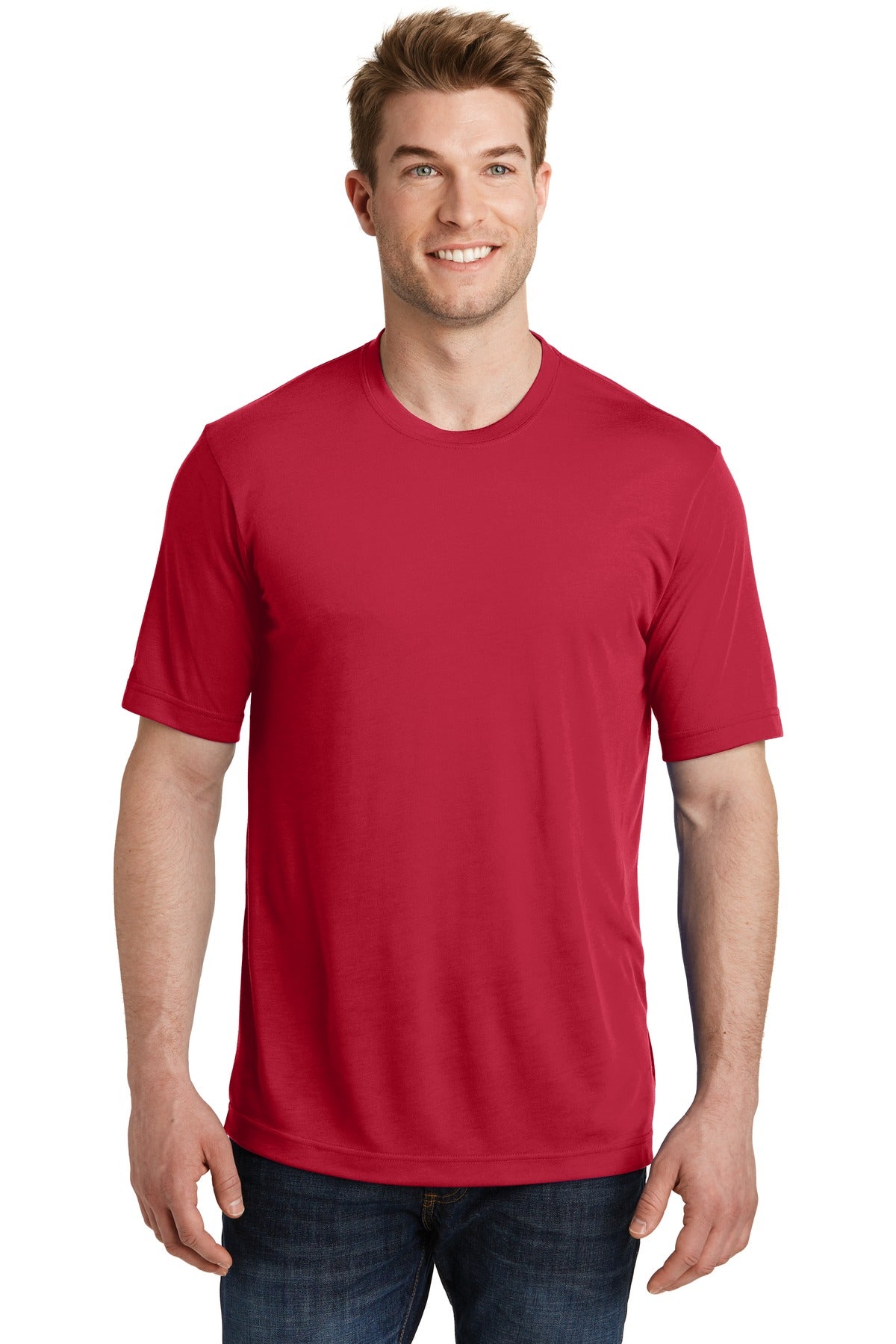 Sport-Tek PosiCharge Competitor Cotton Touch Tee. ST450 Deep Red