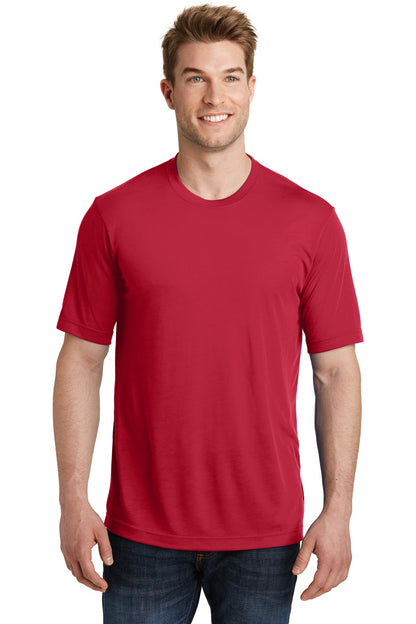 Sport-Tek PosiCharge Competitor Cotton Touch Tee. ST450 Deep Red