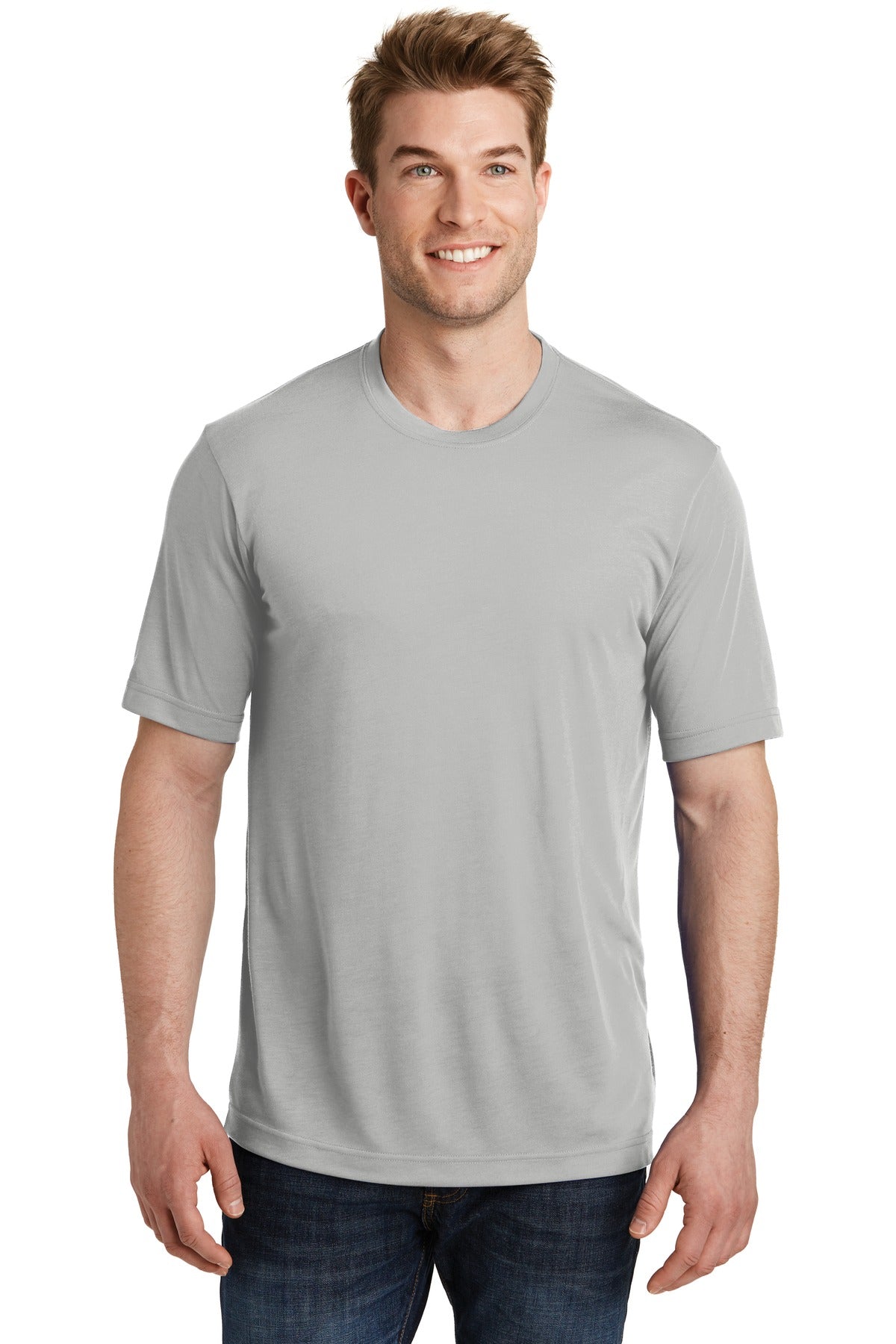 Sport-Tek PosiCharge Competitor Cotton Touch Tee. ST450 Silver