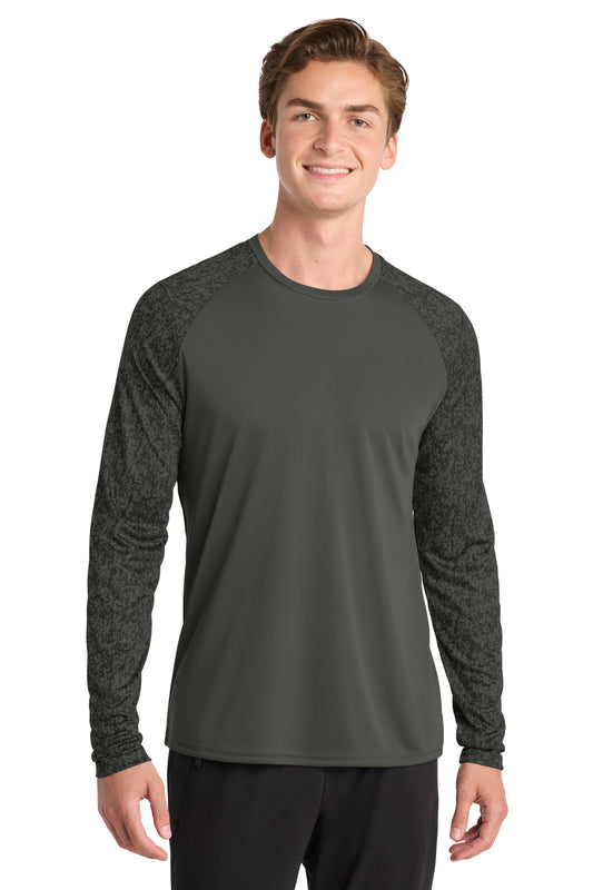 Sport-Tek Long Sleeve Digi Camo Tee ST460LS Black