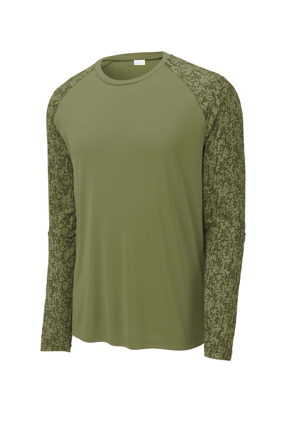 Sport-Tek  Long Sleeve Digi Camo Tee. ST460LS Olive Drab Green