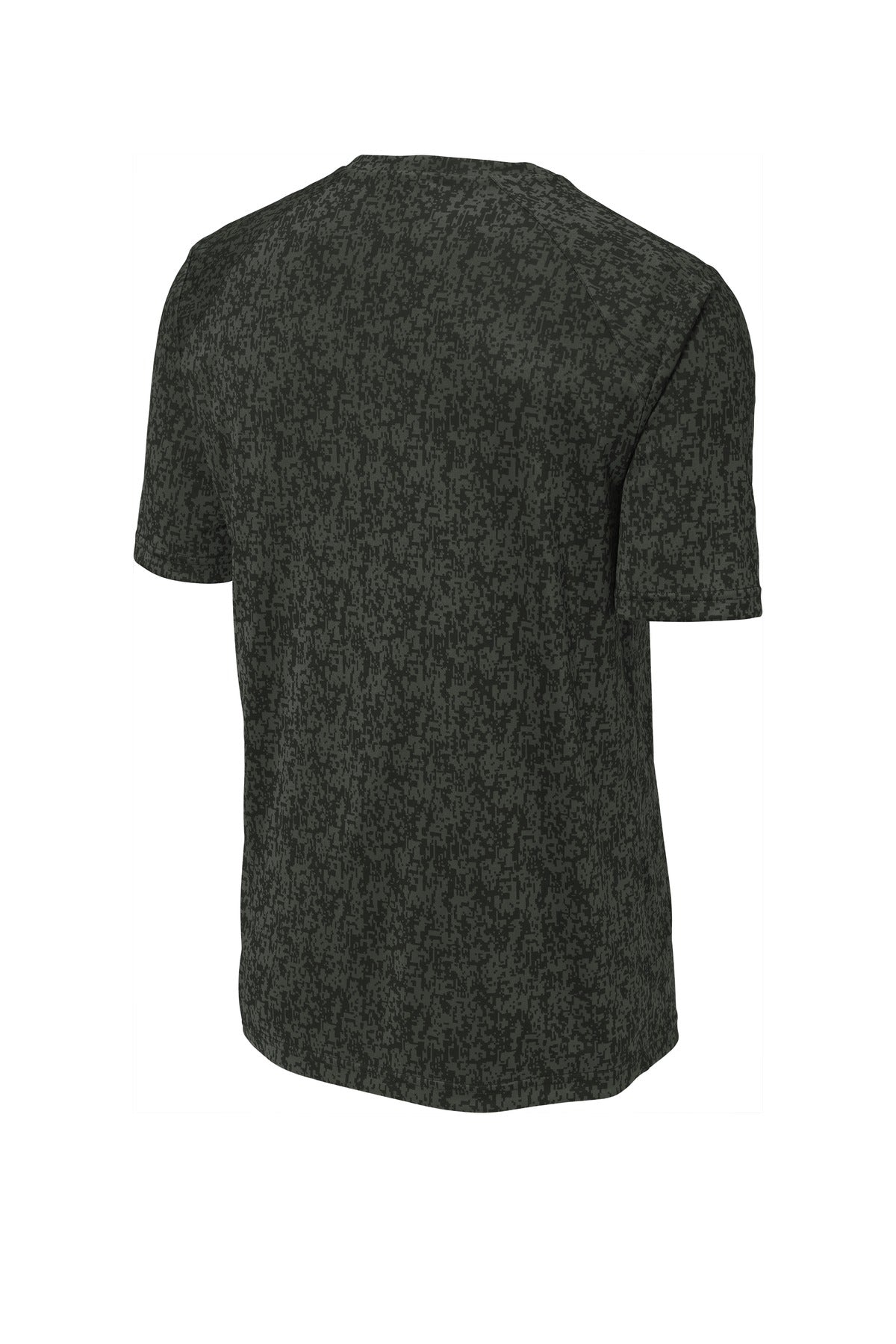 Sport-Tek  Digi Camo Tee. ST460 Black