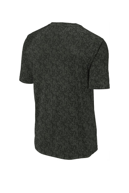 Sport-Tek  Digi Camo Tee. ST460 Black