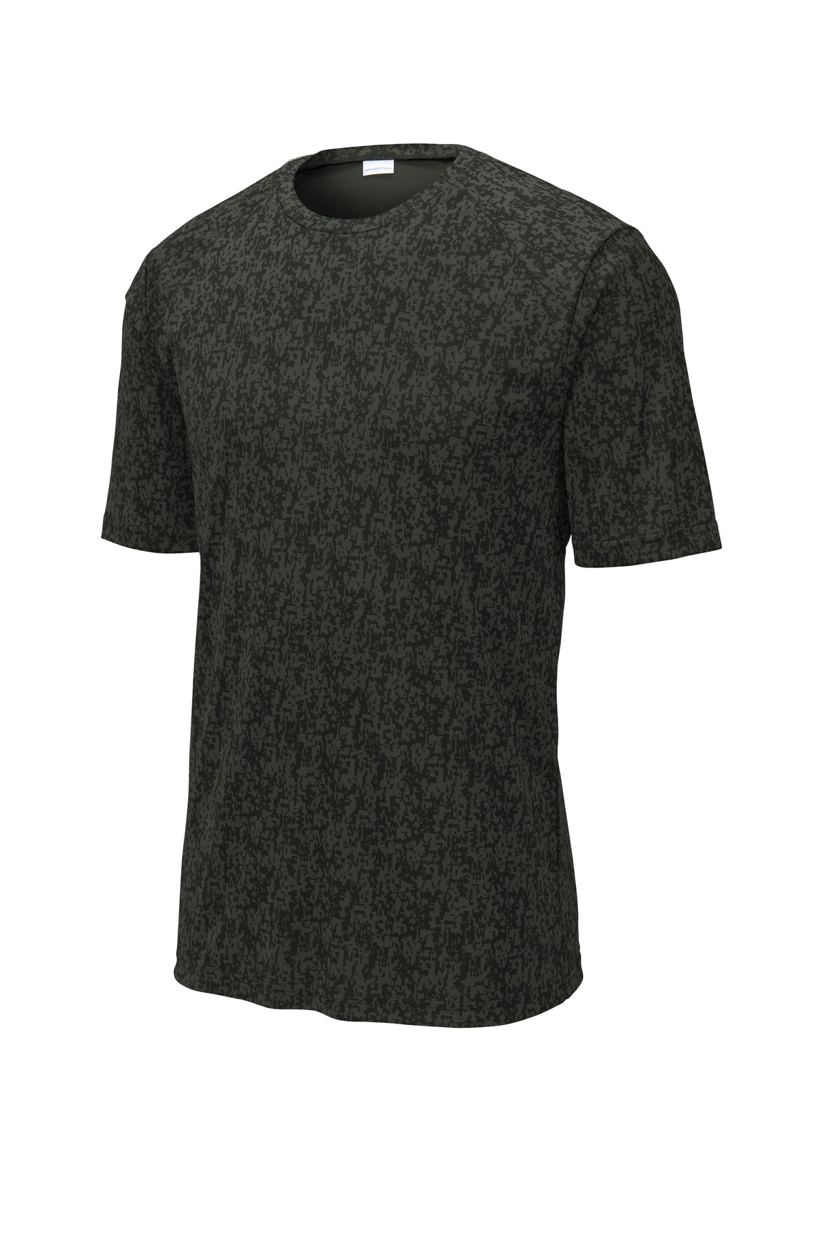 Sport-Tek  Digi Camo Tee. ST460 Black