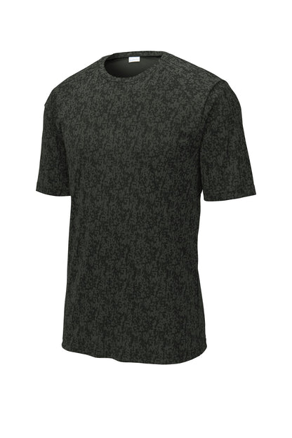 Sport-Tek  Digi Camo Tee. ST460 Black