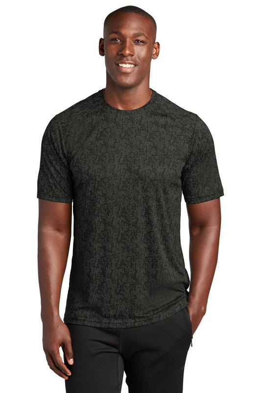 Sport-Tek  Digi Camo Tee. ST460 Black